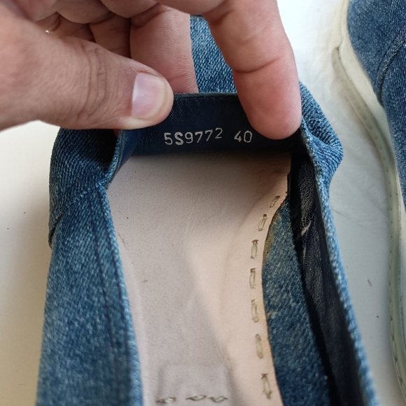 🆕 Miu Miu Denim Crystal Silver Platform Loafers size 10 - Picture 16 of 16